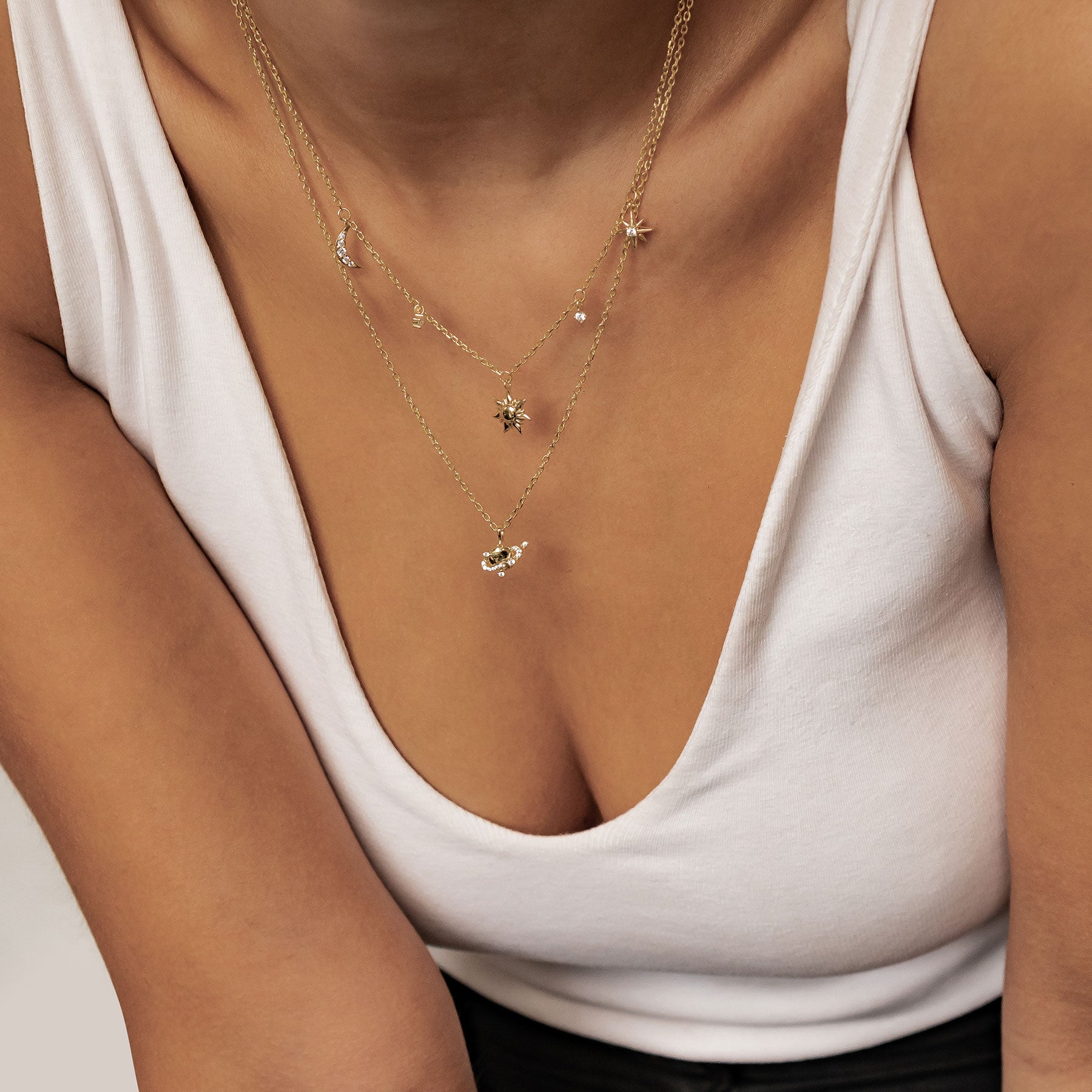 Starry Sky Necklace Set Sterling Silver